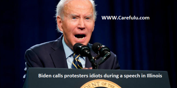 Biden calls protesters idiots during speech in Illinois